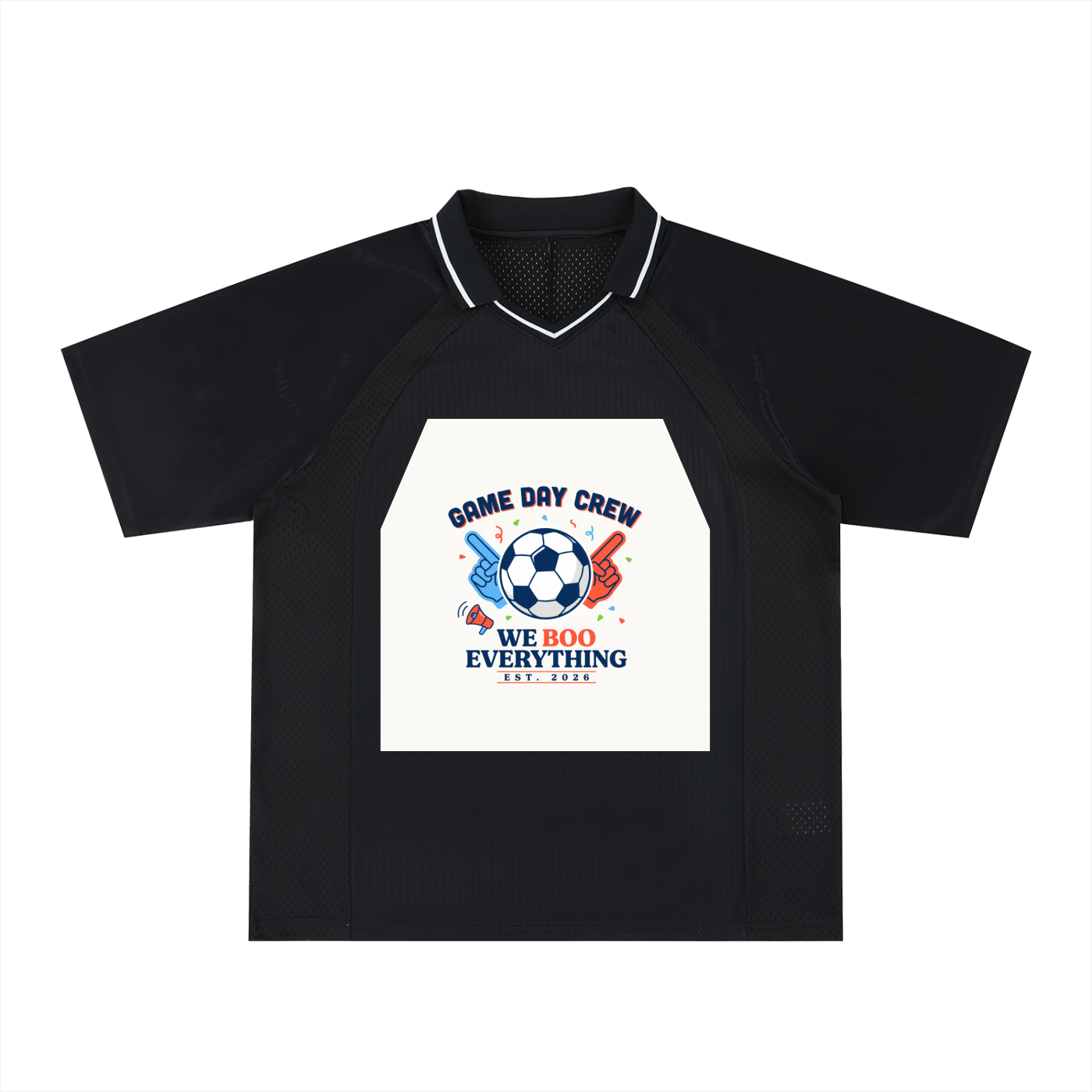 Striped V-Neck Soccer Jersey