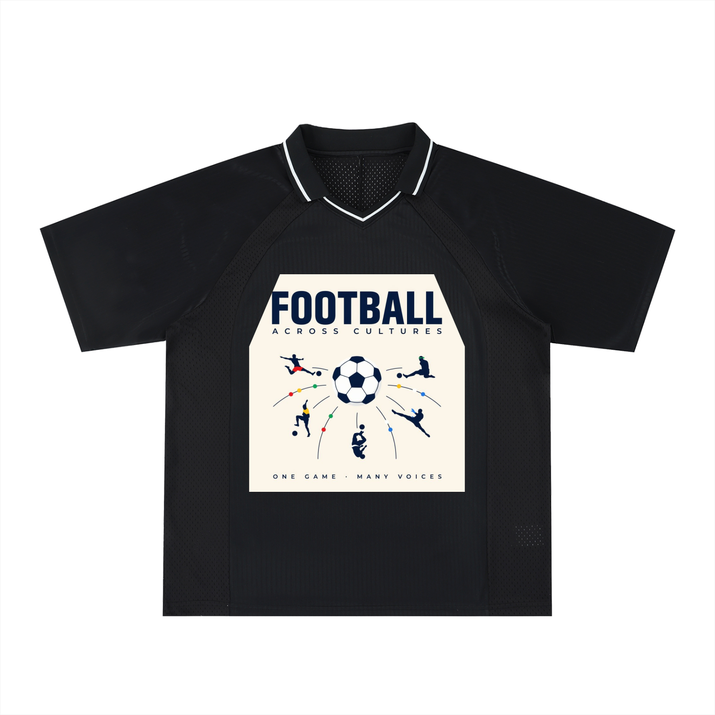 Striped V-Neck Soccer Jersey